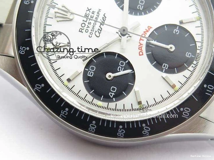 0112 Daytona 6263 SS White Black Dial Black Tachymeter Bezel On SS Bracelet Venus Premium 3858